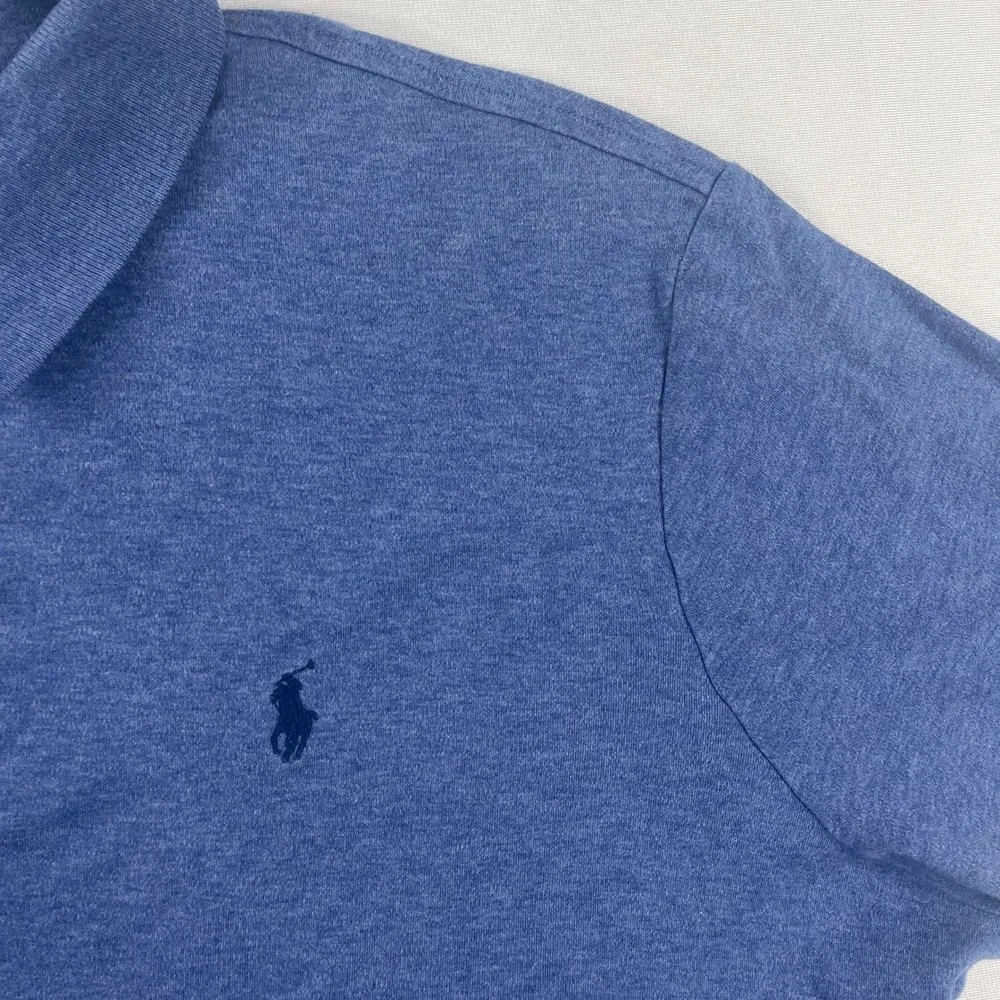 Polo Ralph Lauren Polo Shirt Heathered Blue Short Sleeve Mens XXL